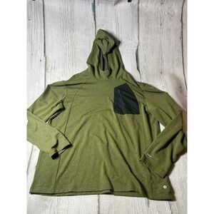 Xersion Hoodie Mens XXL Olive Green Quick-Dri Athletic Gorpcore Minimalist